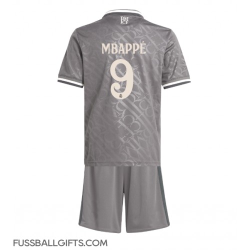 Real Madrid Kylian Mbappe #9 Fußballbekleidung 3rd trikot Kinder 2024-25 Kurzarm (+ kurze hosen)